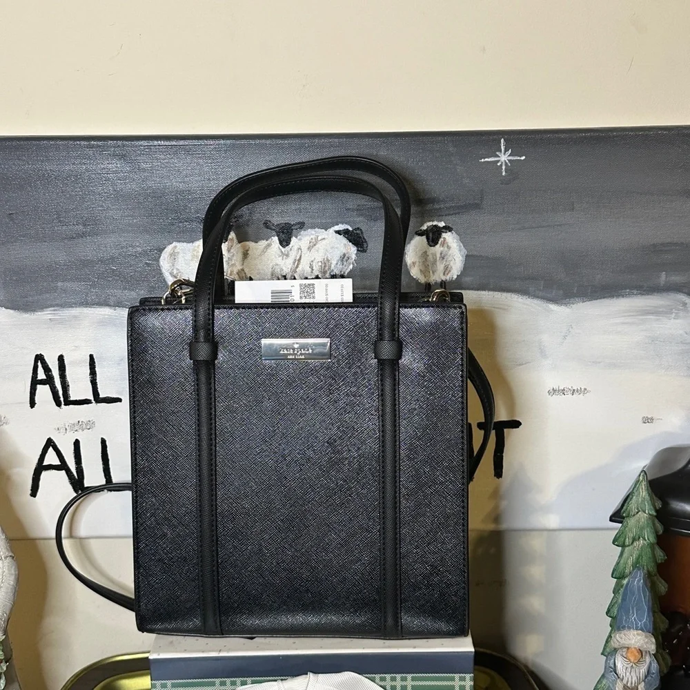 NWT Kate Spade Kenzie Small Tote in black, style number KK037. Retail $329.00